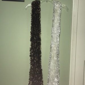 2 super soft plush scarves! Like new!!!